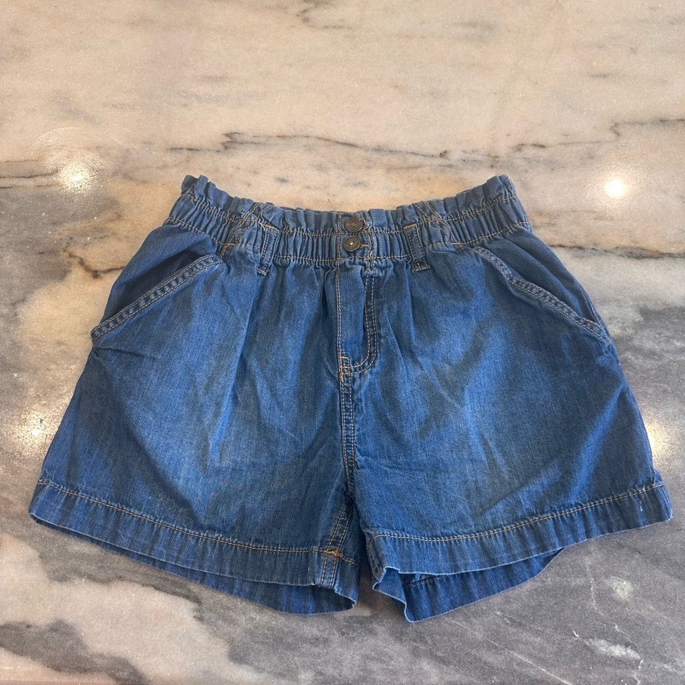 EUC Hudson Girls Shorts Size 12/14 Large Denim Blue Shorts